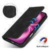 For iPhone 16 Plus Stand Case Magnetic Closure Skin Touch Leather Flip Phone Cover with Wallet