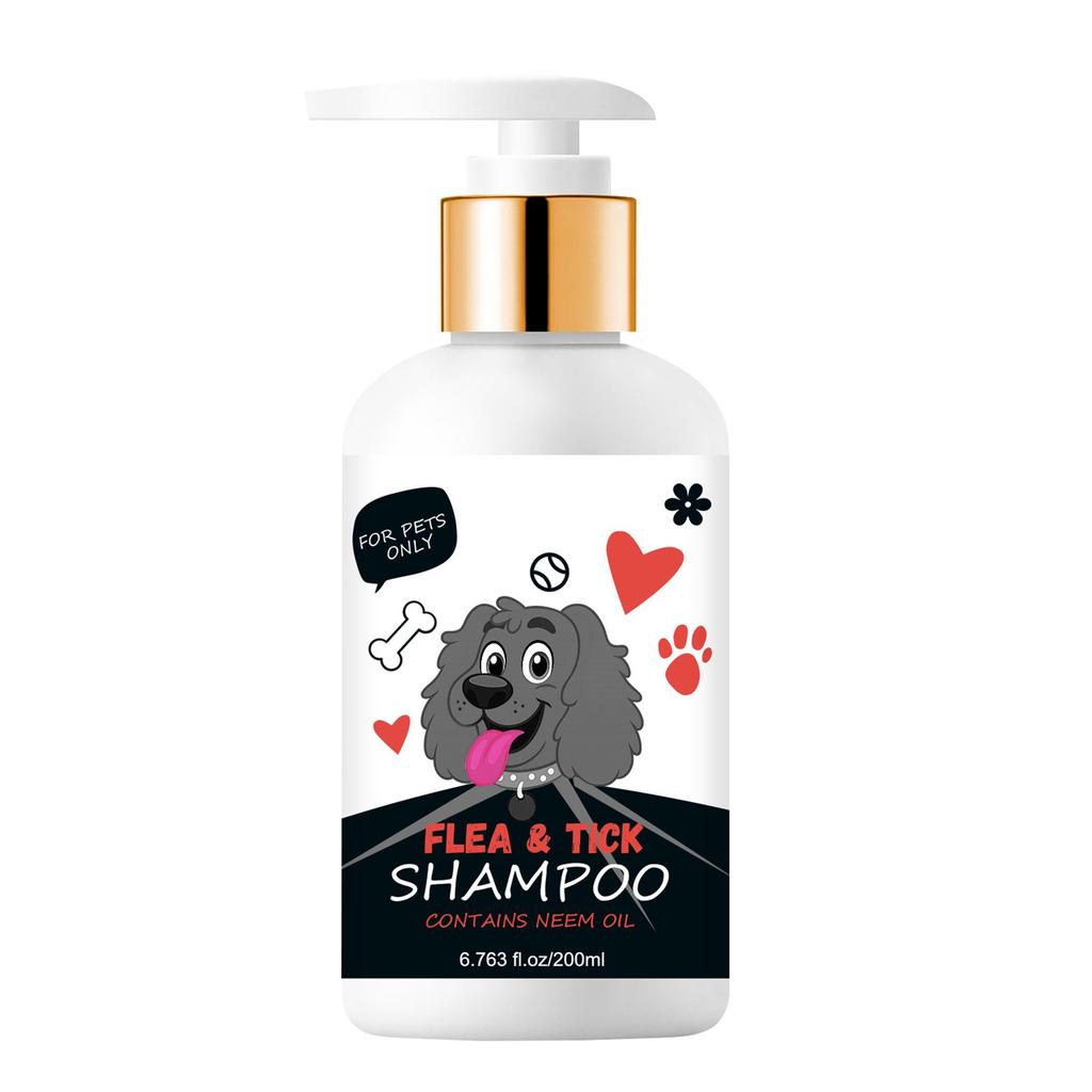 Pet Flea And Tick Shampoo 200ml Enriched With Neem Oil For Pet