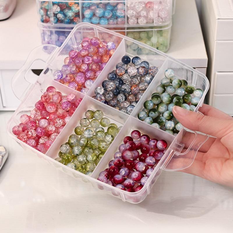 3 Tier 18-Grid Transparent Adjustable Stackable Compartment Slot Plastic Storage Box For Organizing Toys Jewelry Accessories