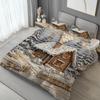 MOKALALA 2/3pcs Snowy Cabin Themed Duvet Cover Set Winter Wonderland Inspired Bed Cover Set Cozy Bedding Set 1 Duvet Cover