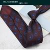 Tie Men'S Retro Coffee Milky White Wedding Stage British 8Cm Dress Professional Business Hand Stripes