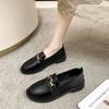 Fashion Office Kawaii Shoes for Woman 2024 Women's Summer Footwear Cute White Low Heel Elegant Loafers High Quality Lastest Vacation Y2k