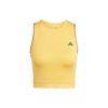 Укороченный топ Adizero для бега с принтом логотипа-буквы Женские топы Желтый IN1171