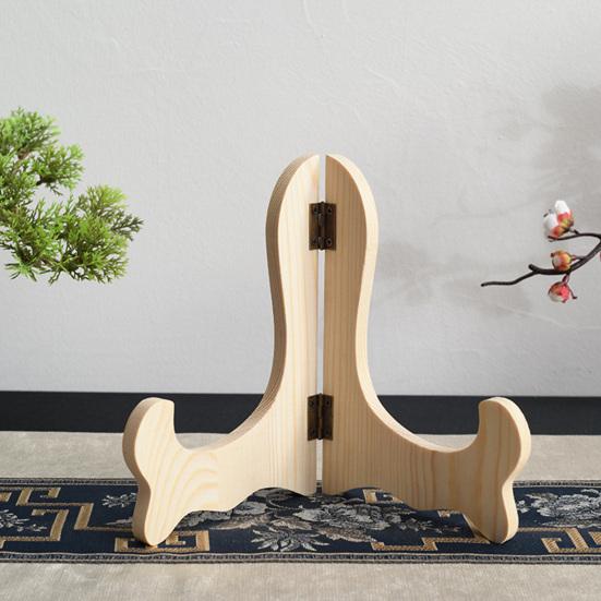 Стойка для показа изогнутый дизайн ручной работы складная деревянная мольберт тарелка чай торт блюдо дисплей стенд домашний декор для кафе