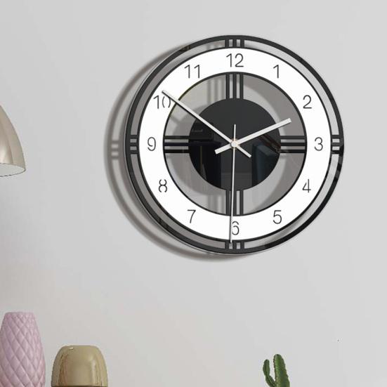 Ретро акриловые круглые циферблаты цифровые немые настенные часы для дома и офиса, подвесной декор