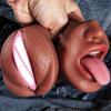 2 In 1 Deep Throat Adult Product Pocket Pussy Soft Silicone Artificial Vaginal for Men Masturbation Cup 3D Male Masturbators Sex
