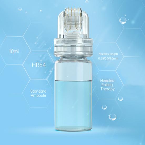 Derma Stamp Микроигольчатый дермароллер для женщин и мужчин, защитный чехол, дизайн, флакон 5 мл, для всех типов кожи, борода, микроигольчатый ролик