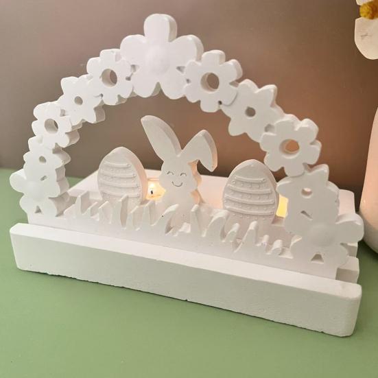 Пасхальные силиконовые формы, подсвечник в виде кролика, литейная форма, пищевая пружинная смола, форма для свечей, мыла, ароматерапии, поделки своими руками, пасхальные подарки