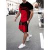 Summer Men's Fashion Street T-shirt and Shorts 3D Set Short Sleeve Men's Print Top Sports