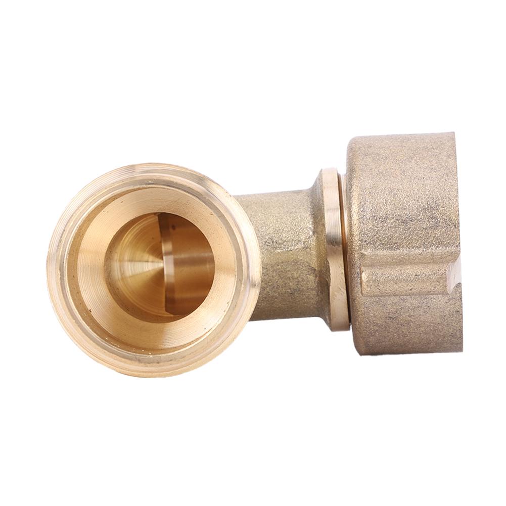 Латунный садовый шланговый отвод 90 градусов с уплотнительными кольцами, цельные латунные фитинги для труб, шланговый отвод 3/4 дюйма для автофургона, кемпера, каравана, водозаборника