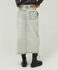 Mc Wood Gun Ronas 7997 Bleach Wash Light Grey Denim Long Skirt