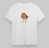 Women's Classic T-Shirt Low Poly Orange Grey Bird Geometric Print Oversize Tee