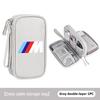 For BMW 3 Car Styling Digital Storage Bag Oxford Cloth Cable Tools Travel Purse For BMW M Sport M2 M3 M4 M5 M6 E46 E90 E60 F10 F20 E87 X3