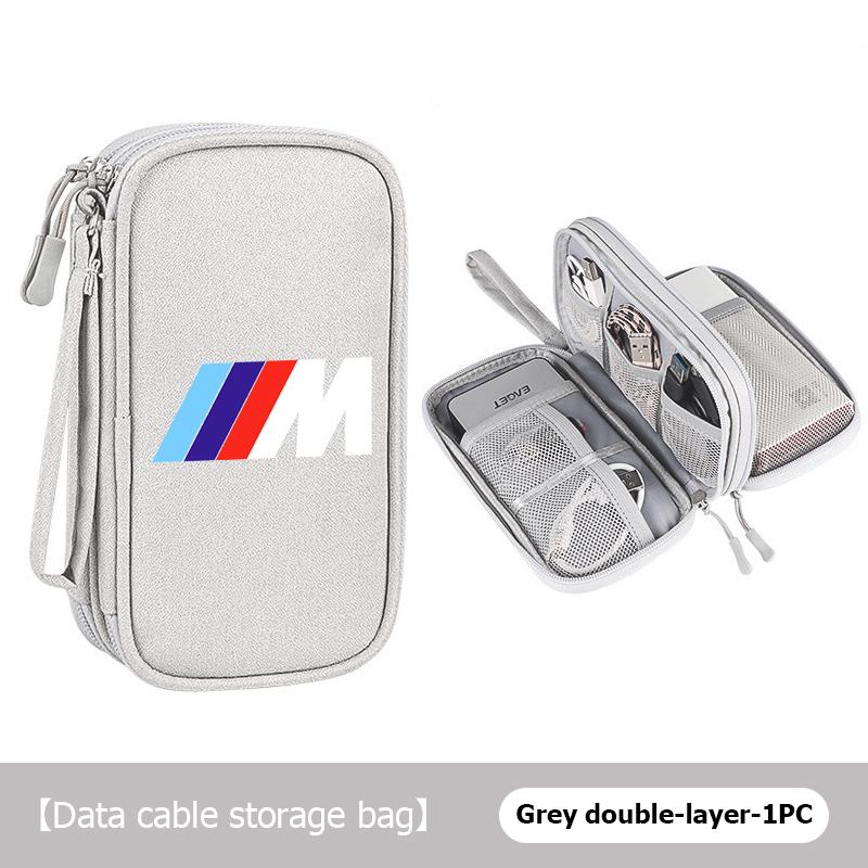 For BMW 3 Car Styling Digital Storage Bag Oxford Cloth Cable Tools Travel Purse For BMW M Sport M2 M3 M4 M5 M6 E46 E90 E60 F10 F20 E87 X3