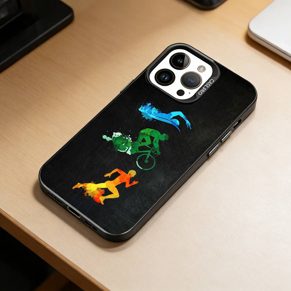 Bike Sports-S Phone Case For iPhone 17,16,15,14,13,12,11 Plus,Pro Max,XS,Colorful Silver Black Cover