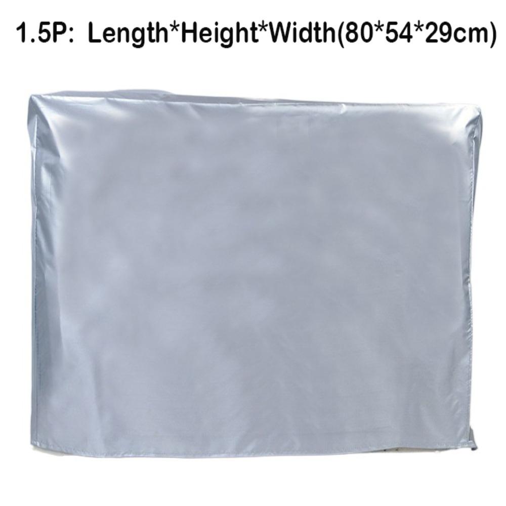 Пылезащитная серебристая крышка для кондиционера, разных размеров, водонепроницаемая, защитная крышка для кондиционера, для наружного использования