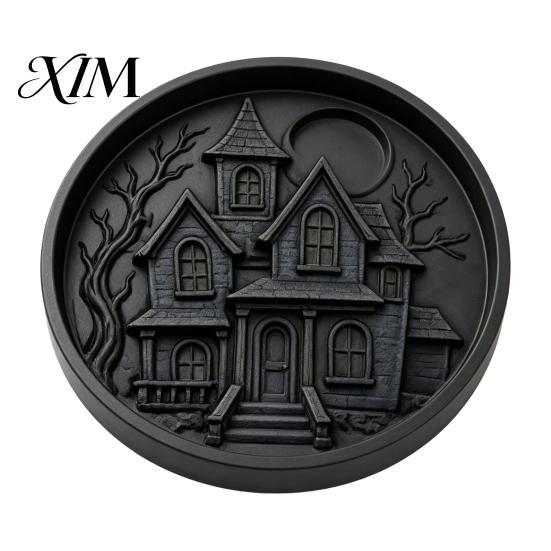 Resin Soap Making Mold Halloween Stepping Stone Mold, Reusable Plastic Molds, DIY Cement Durable Casting Form Path Maker for Garden Patio Lawn