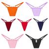 Solid Color Sexy G-String Heart Buckle Traceless Briefs Seamless Bow Thong  Lady
