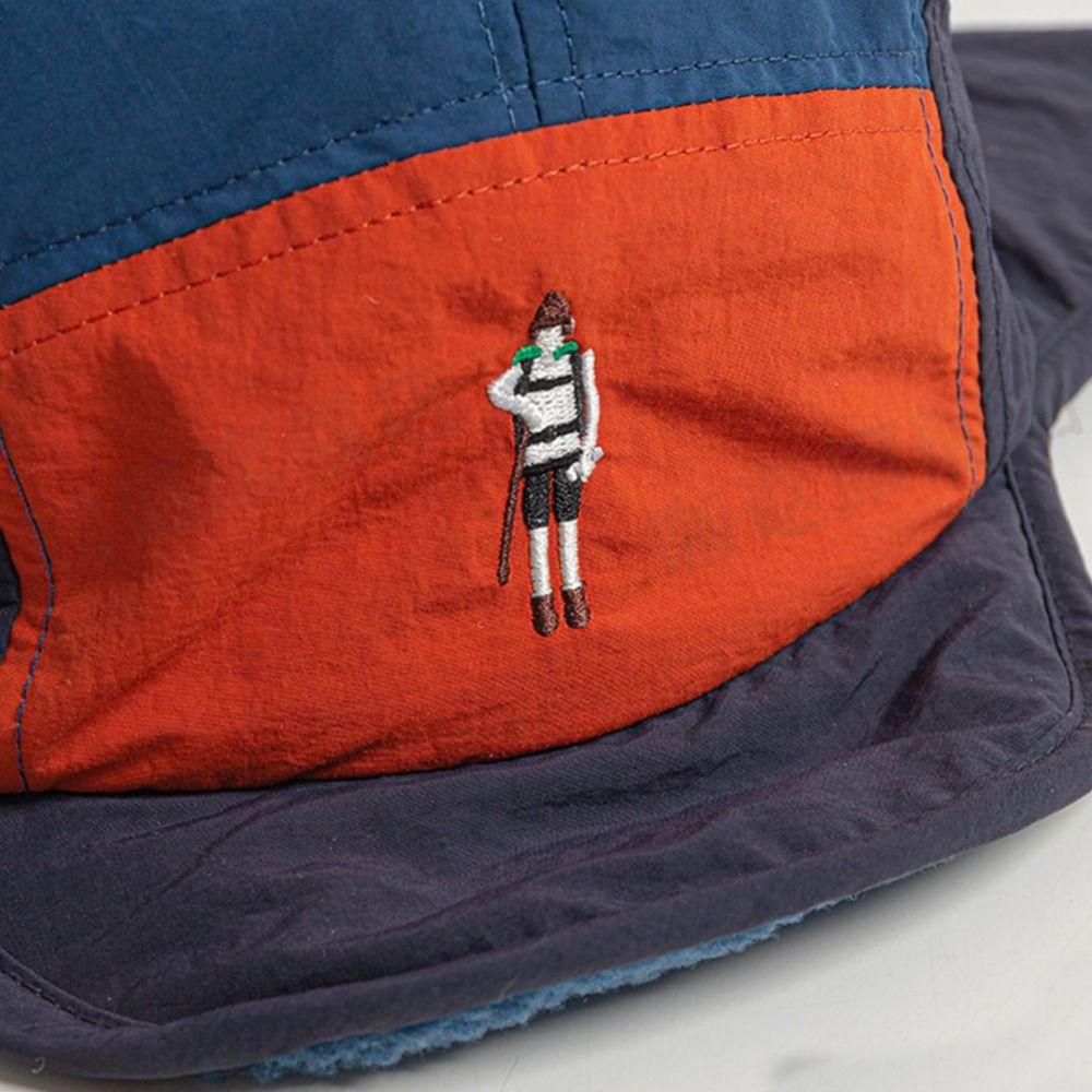 Retro Ear Protection Hat Color Matching Pilot Cap Fashion Warm Hat Autumn Winter