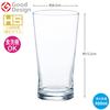 Стакан Toyo Sasaki Glass Fjord 15 унций, 460 мл, набор из 6 шт. Сделано в Японии, можно мыть в посудомоечной машине, ударопрочный, отмечен наградой за хороший дизайн. Стеклянная чашка.