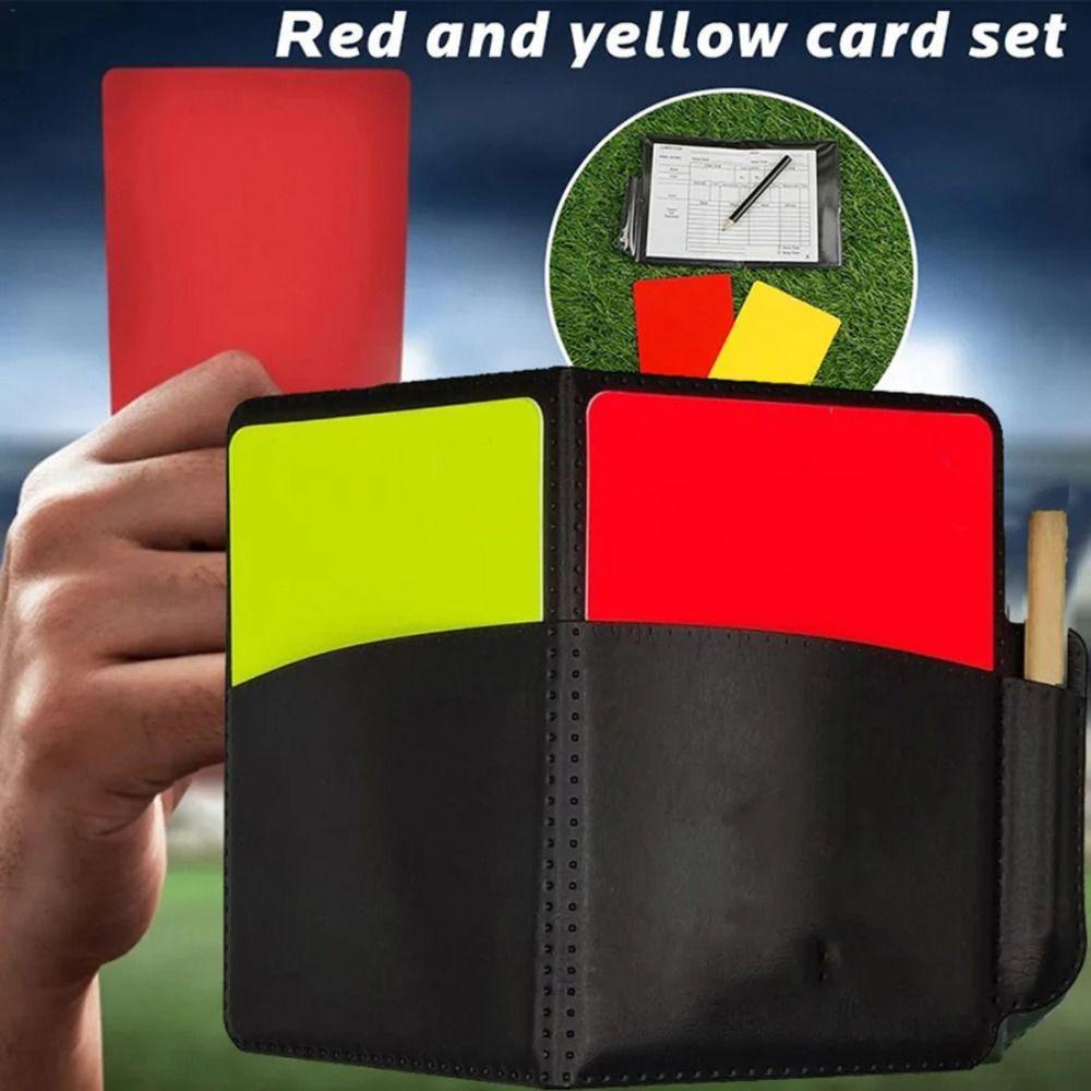 Fluorescent Football Red and Yellow Cards Red Yellow Cards Soccer Referee Record Book