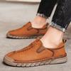 Fashion Men Breathable Casual Leather Slip Shoes Comfort Slip-on Loafers Soft Penny Loafer for Men Lightweight Driving Boat Shoes Men