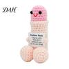 Fun Knitted Gift Handmade Crochet Ornament, Funny Positive Desk Buddy, Cute Handcrafted Ornament Figurine, Emotional Support Keepsake for