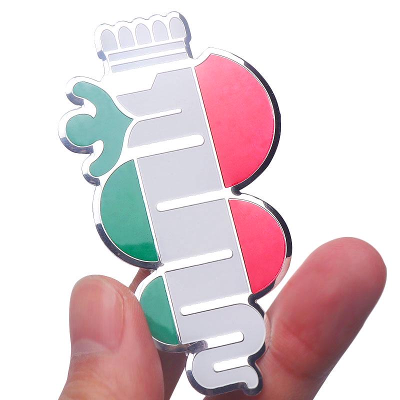 Car Styling Aluminum Four Leaf Clover Emblem Body Trunk Decoration Sticker For Alfa Romeo Giulia Stelvio Mito Giulietta Sportiva qa9