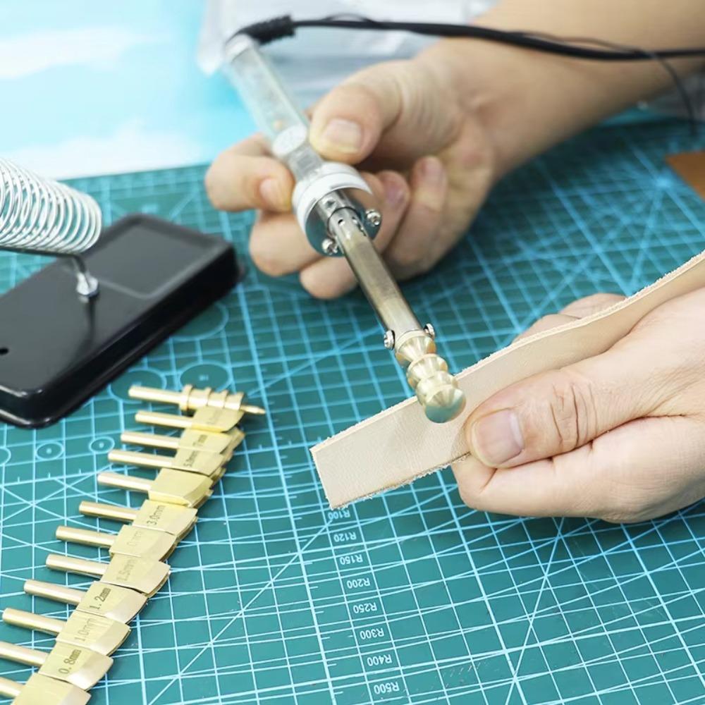 Латунный инструмент для полировки кожи, пресс-линия, машина для запечатывания краев кожи для кожевенного ремесла