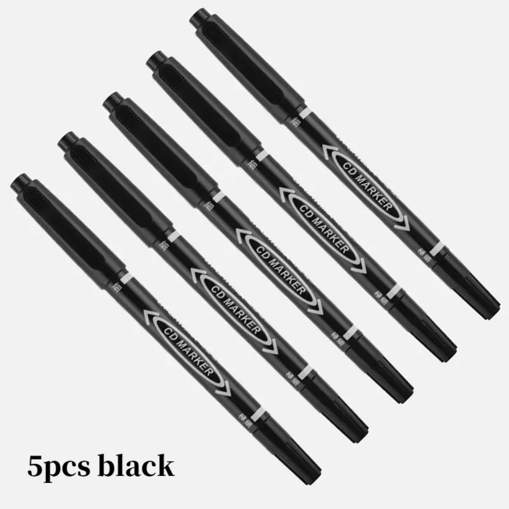 5/10Pcs Dual Tip Permanent Markers, Art Paint Pens for Rock Glass Metal, Waterproof Graffiti Markers, DIY Craft Drawing Supplies