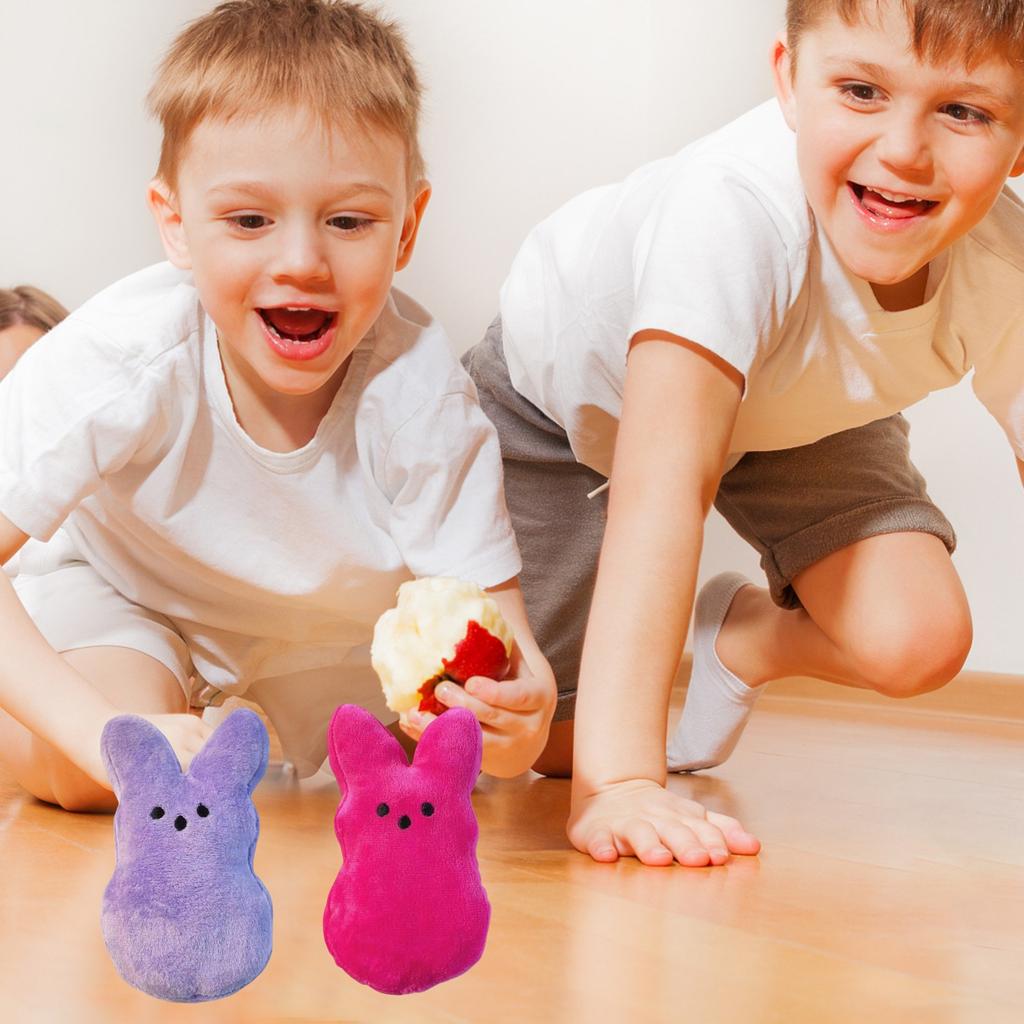 Пасхальный кролик плюшевые игрушки украшения милый кролик животное плюшевая кукла пасхальная корзина наполнители подарок для детей, 2 шт 15 см/5,9 дюйма