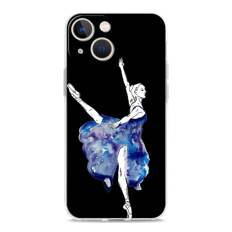Простой лебединый танец Балет Роскошный чехол для телефона Для iPhone 15 16 14 13 12 11 Pro Max XS X XR SE 7 8 Plus ТПУ Прозрачная линза Защитная крышка