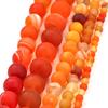 1 нить/лот 4 6 8 10 12 мм оранжевый матовый натуральный камень полосатый агат круглые свободные бусины для браслетов своими руками ювелирные изделия принадлежности