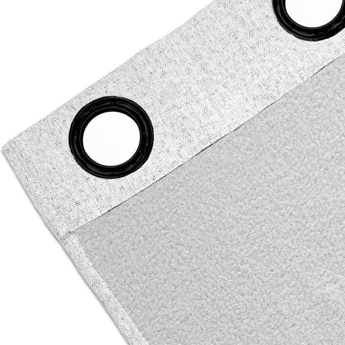 Rideau à oeillets Isolant et 100% Occultant 135x180 cm ECLIPSE blanc, par Soleil d'ocre