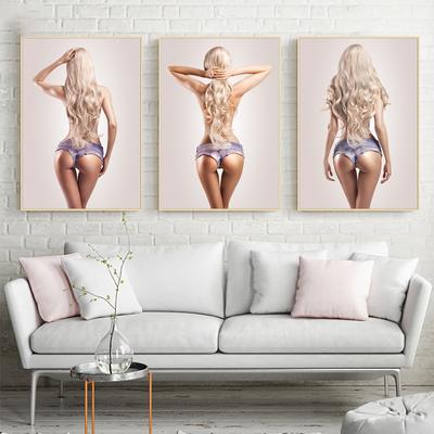 Сексуальные полуобнаженные блондинки для женщин, холст, постеры и принты, картины для девочек, настенные картины, рисунки для ванной комнаты, гостиной