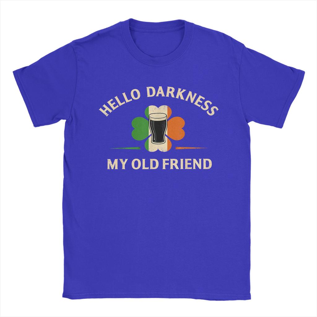 Унисекс Футболки Hello Darkness My Old Friend Ирландское Пиво Св Хлопковая Одежда Юмор Короткий Рукав Круглый Вырез Идеи для Подарка
