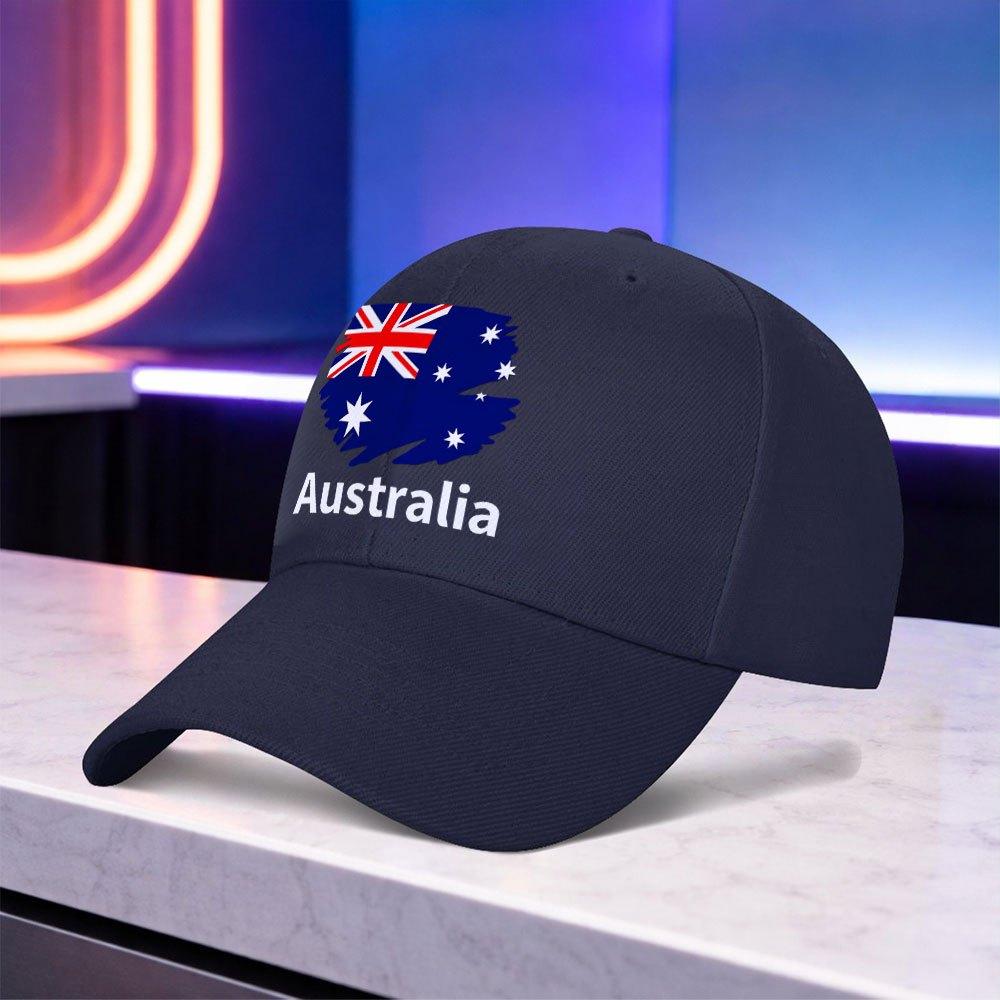 Australian Flag Print Baseball Cap Lightweight Unisex Hat with National Colors Ideal Gift for Unisex Women