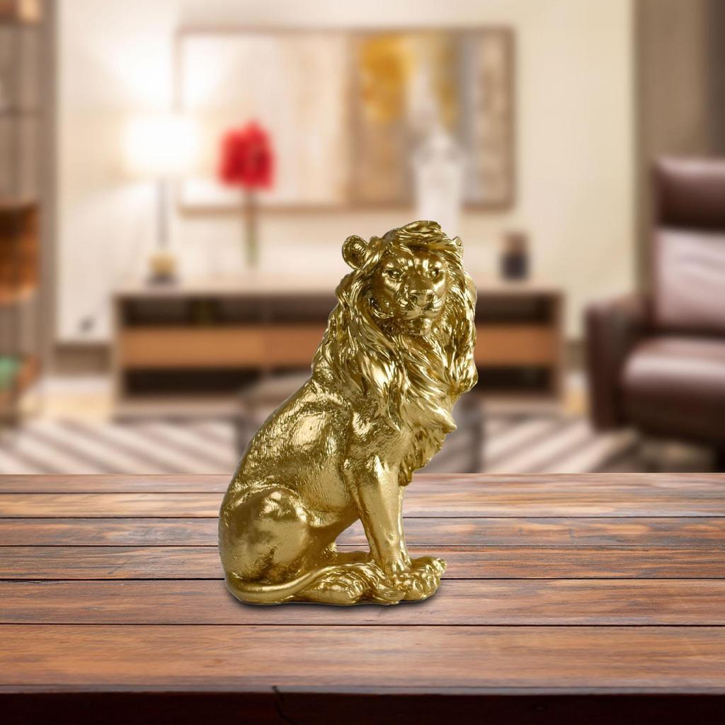 Фигурка льва для настольной витрины Миниатюрная скульптура Дом и офис