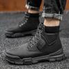 Fashion Men Shoes Spring Autumn Boots Retro Style Ankle Boots Lace Up Casual Boots High-top Shoes for Men Wear-resistant Zapatos Boots