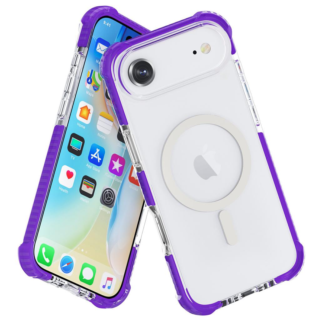 For iPhone Air Case Compatible with MagSafe Reinforced Corners TPU+Acrylic+TPE Phone Cover