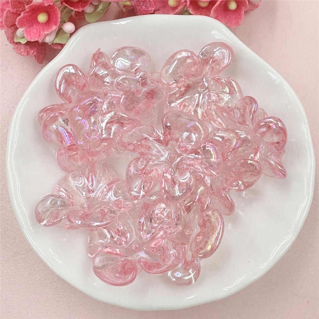 10 шт. 22,5*23,5 мм акриловые цветочные бусины, цепочка для мобильного телефона, чехол «сделай сам», аксессуары для волос, материал ручной работы