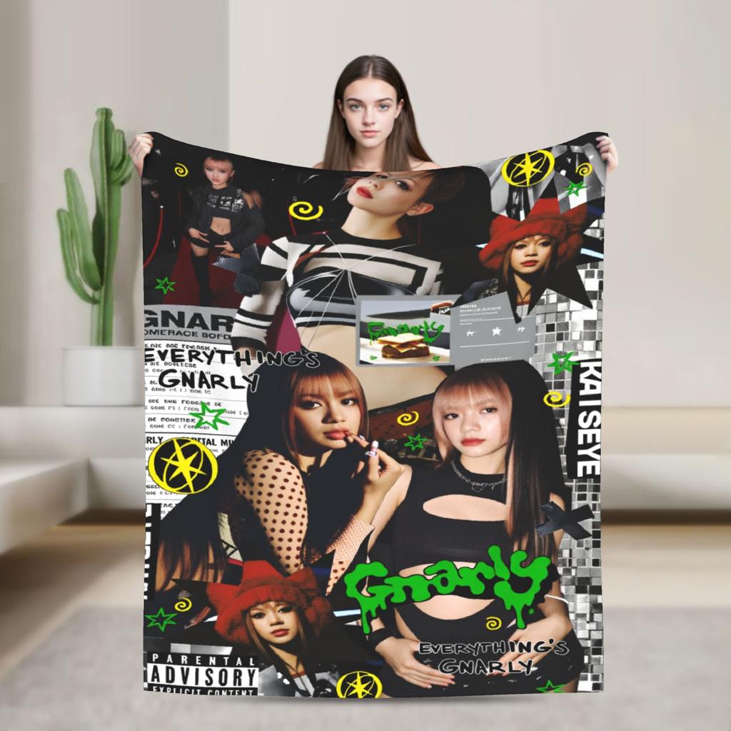 Katseye Kpop Girls Теплое одеяло Детское плюшевое плед с принтом Диван Кресло Фланелевая простыня Покрывало для диван-кровати