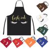 Polyster Cotton Lash Extension Apron Printed Nail Art Apron Reusable Cooking Aprons  Women Girls