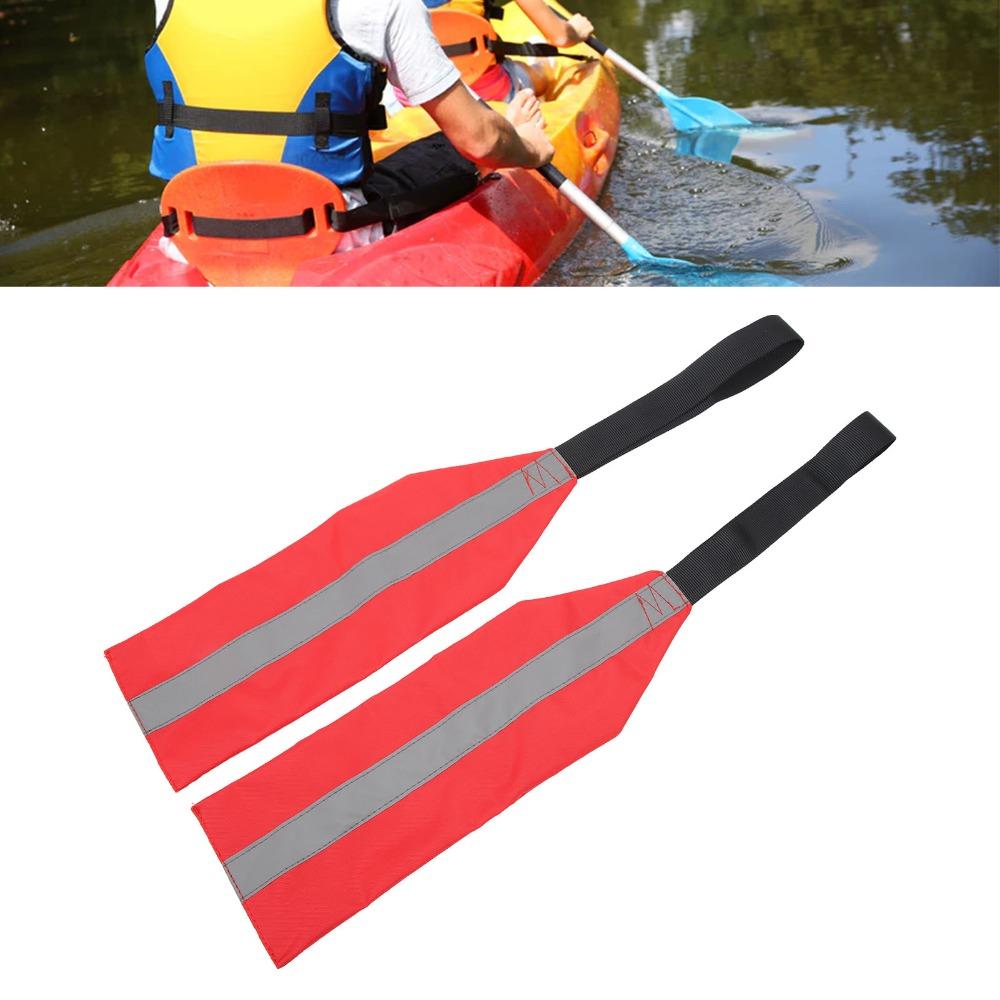 2PCS Oxford Fabric Kayak Warning Flag Red Kayak Towing Flag Portable Kayak Travel Flag for Kayaking