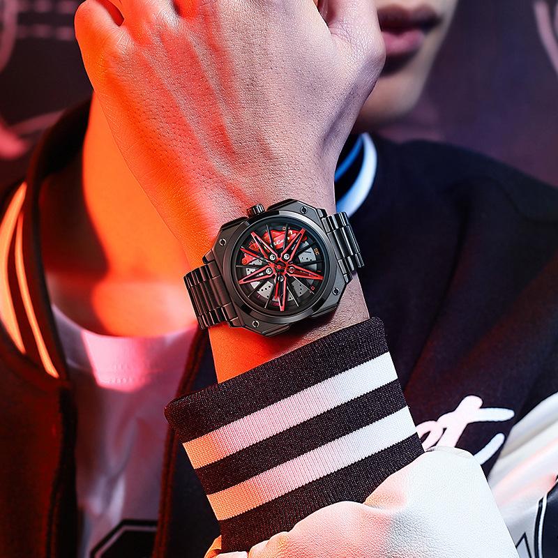 SVJ Мужские часы Высококачественные подлинные часы Black Knight Wheel с вращающимся циферблатом и светящейся таблицей модификаций