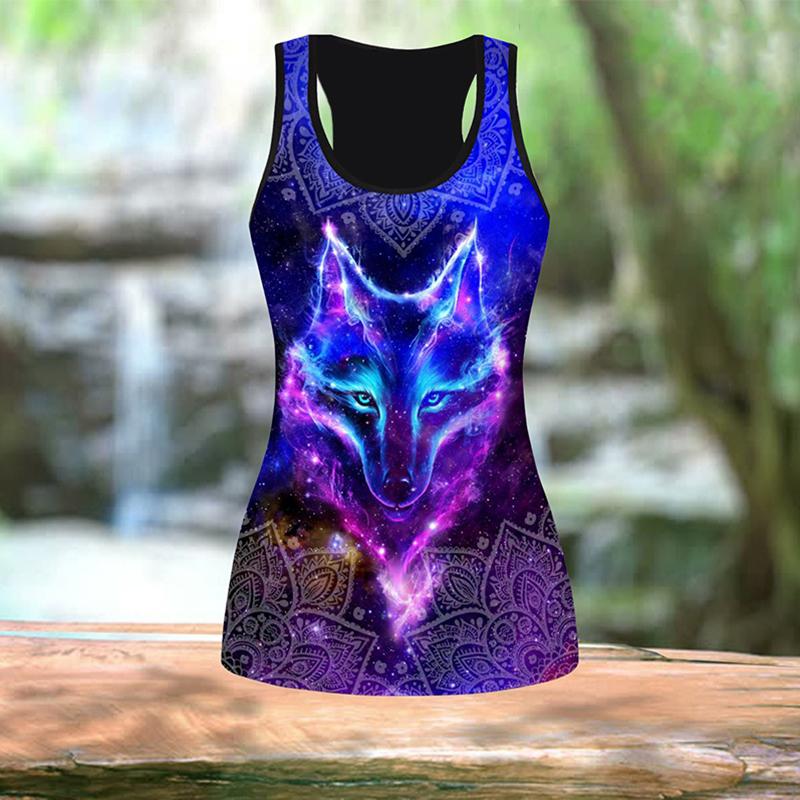 Great Wolfdog Print Yoga Outfit for Women Fashion 3D Printed Workout Leggings Fitness Sports High Waist Casual Yoga Pants for Women 2022