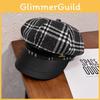 Classic Artinspired Octagon Cap For Women With Grid Design For Fall And Winter
