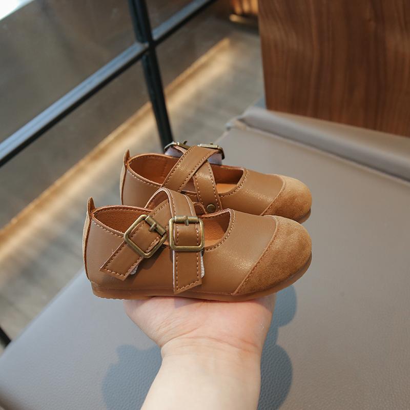 Girl Baby Shoes Spring and Autumn 1-13 Year Old Girl Princess Shoes Baby Boys Walking Shoes Children's Leather Shoes Soft Sole