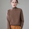 Fanzhen Women's High-Neck Cashmere Knit Sweater
