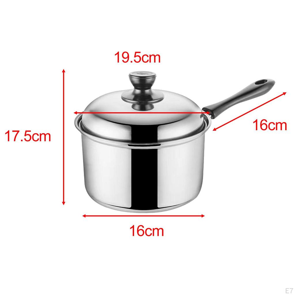 Кастрюля с крышкой, маленькая молочная кастрюля, круглая, устойчивая к царапинам, суп для кухни,